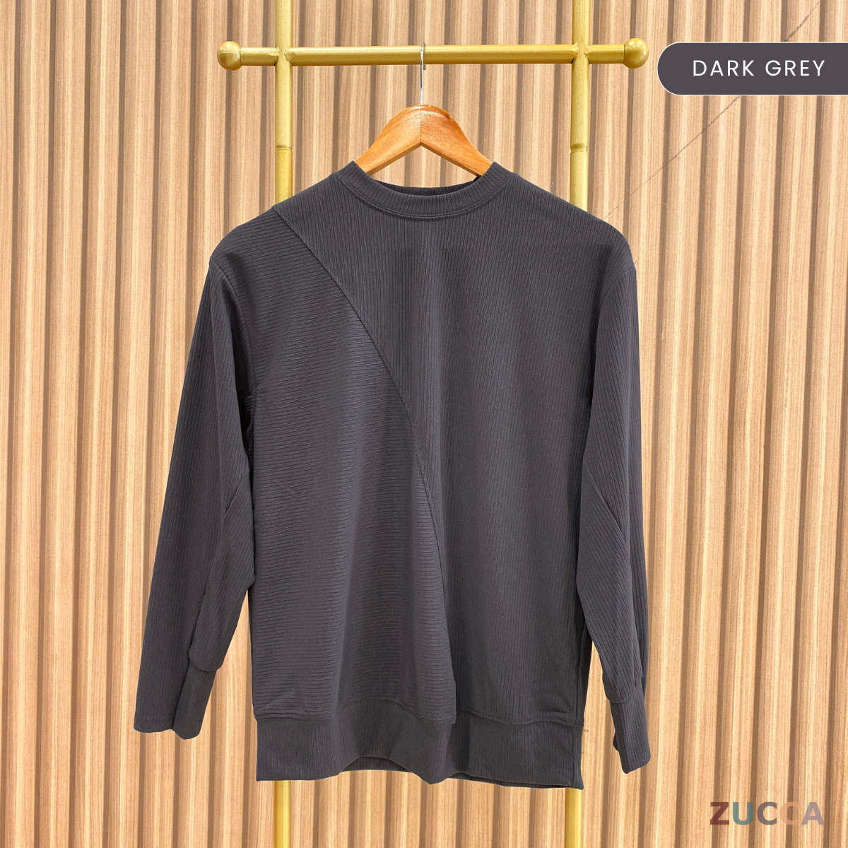 ZUCCA NALA RIB KNIT CASUAL SHIRT - MA023 WOMEN BLOUSE
