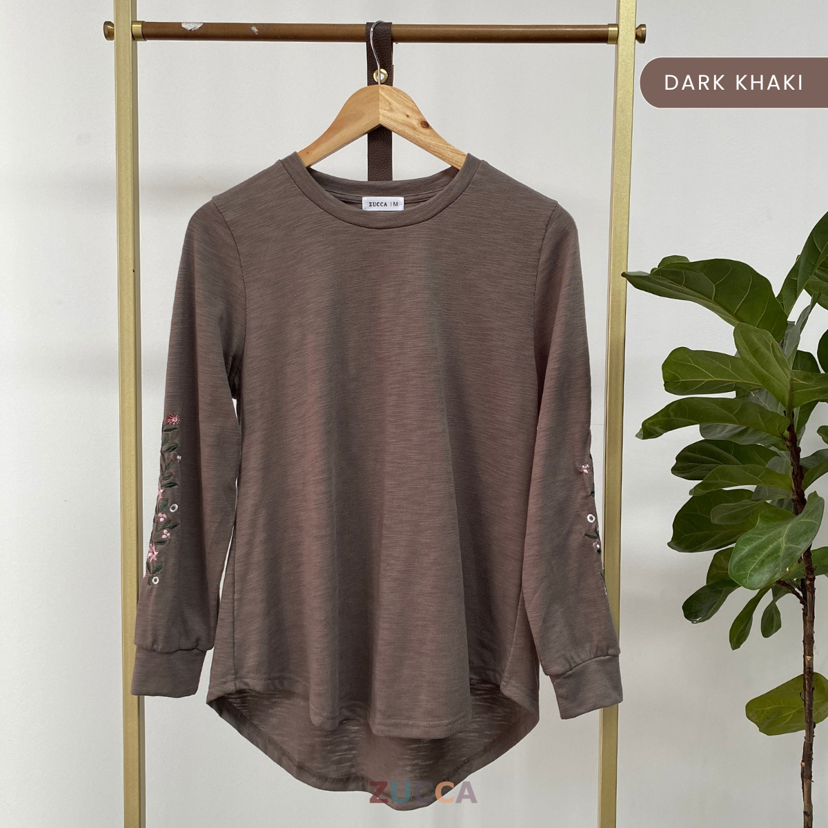 ZUCCA STARLY FLORAL EMBROIDERY SLEEVE SHIRT - MA035