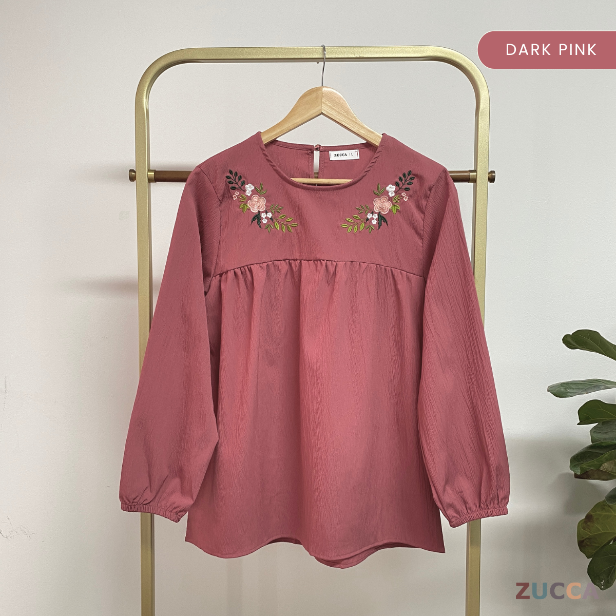 ZUCCA INAYA BLOUSE DOLLY SULAMAN FLORAL - DM242 GAYA KOREA Casual Cotton