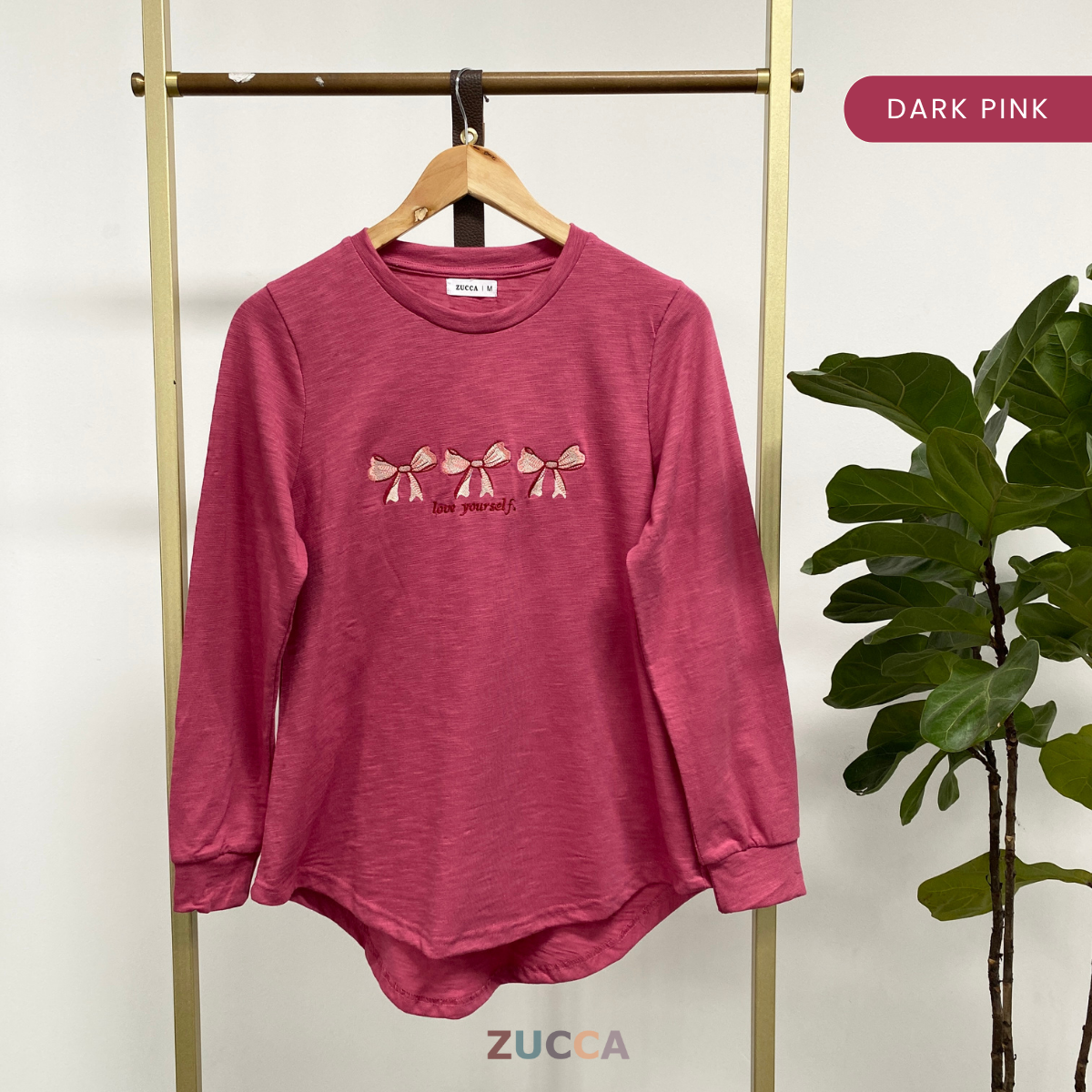 ZUCCA ATIQAH SOFT KNIT BOW EMBROIDERY SHIRT - MA028A