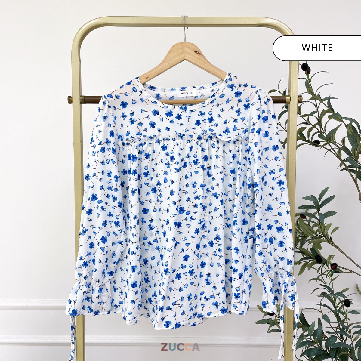 ZUCCA JULINA KASUAL WOMEN BLOUSE FLOWER PRINTED - DM017