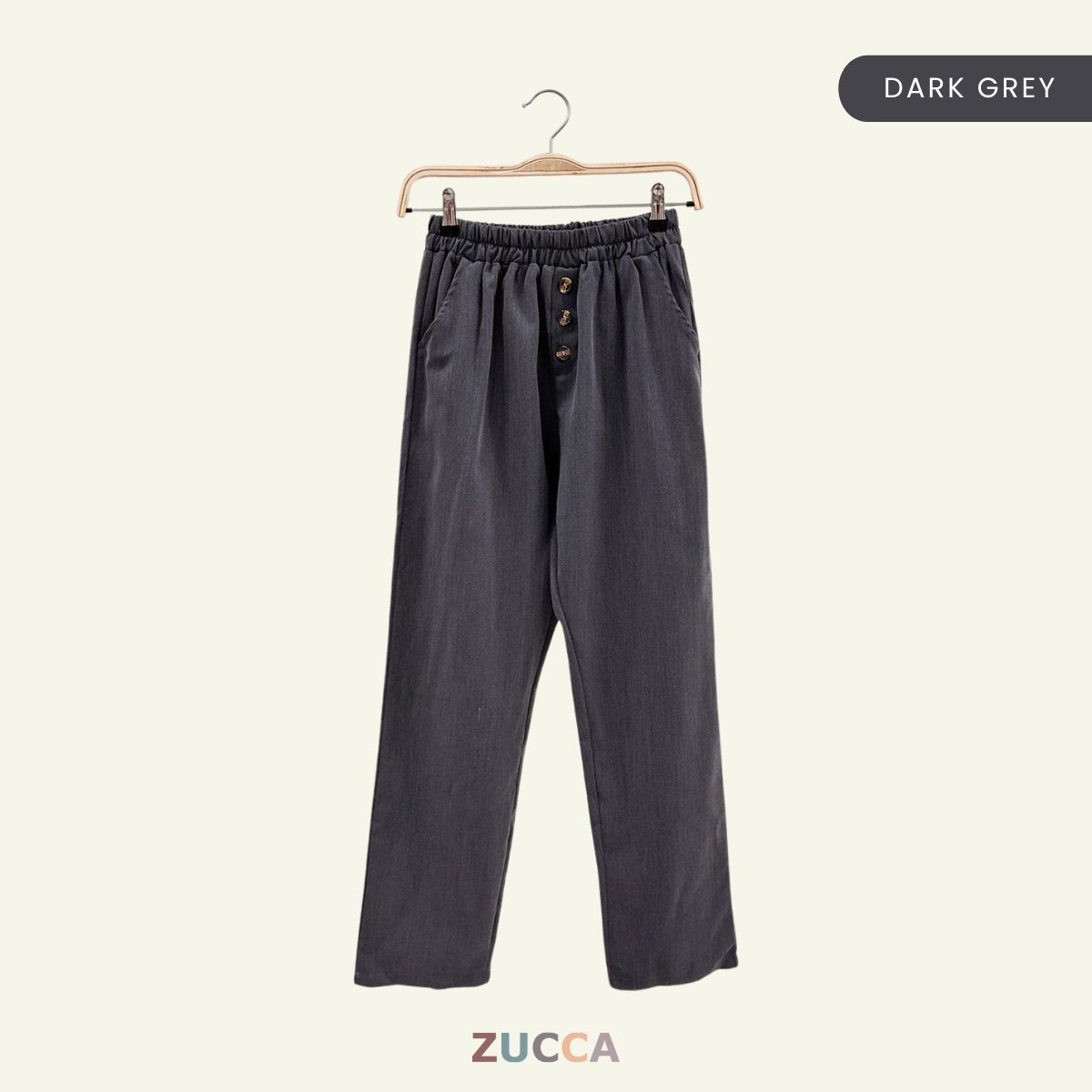 ZUCCA CARLOS BUTTON STRAIGHT PANTS KOREAN STYLE - DM025
