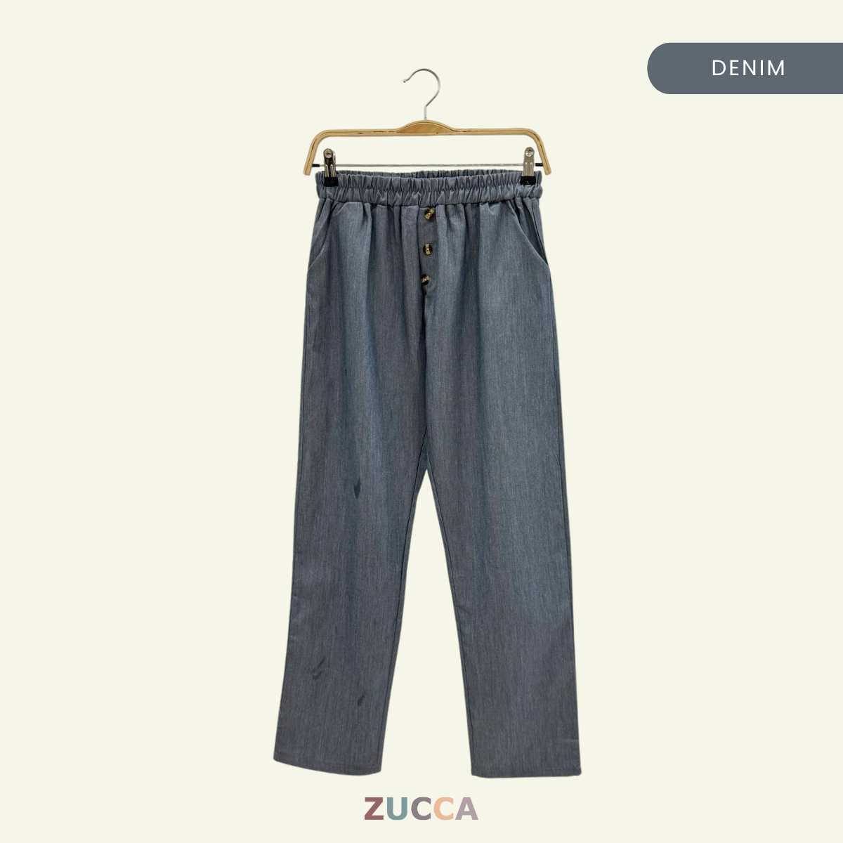ZUCCA CARLOS BUTTON STRAIGHT PANTS KOREAN STYLE - DM025
