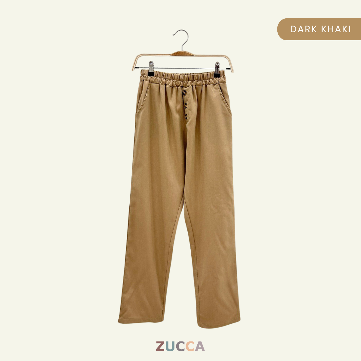 ZUCCA CARLOS BUTTON STRAIGHT PANTS KOREAN STYLE - DM025