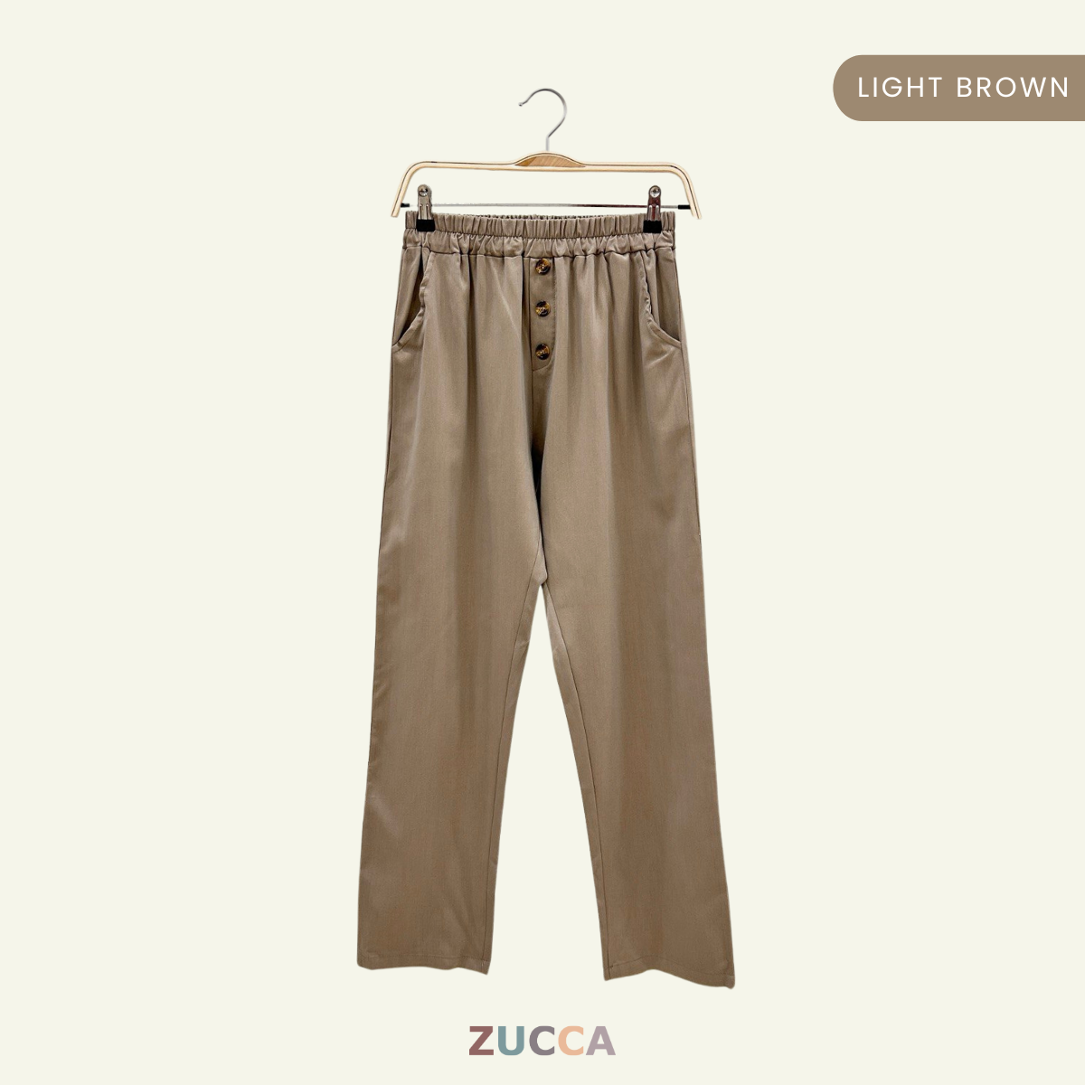ZUCCA CARLOS BUTTON STRAIGHT PANTS KOREAN STYLE - DM025