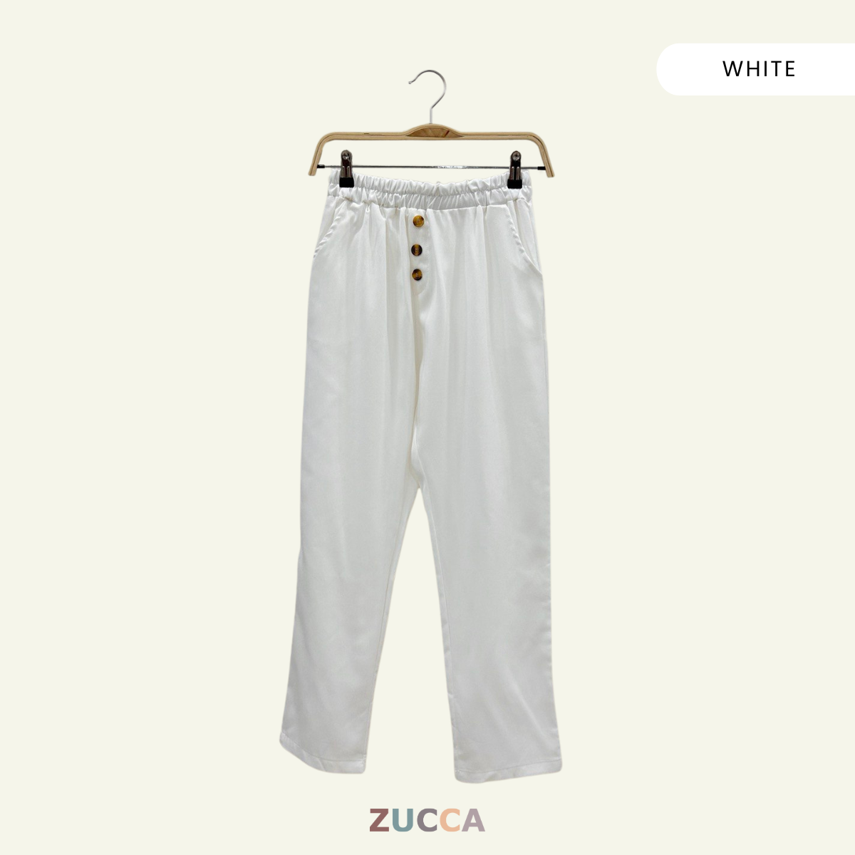 ZUCCA CARLOS BUTTON STRAIGHT PANTS KOREAN STYLE - DM025