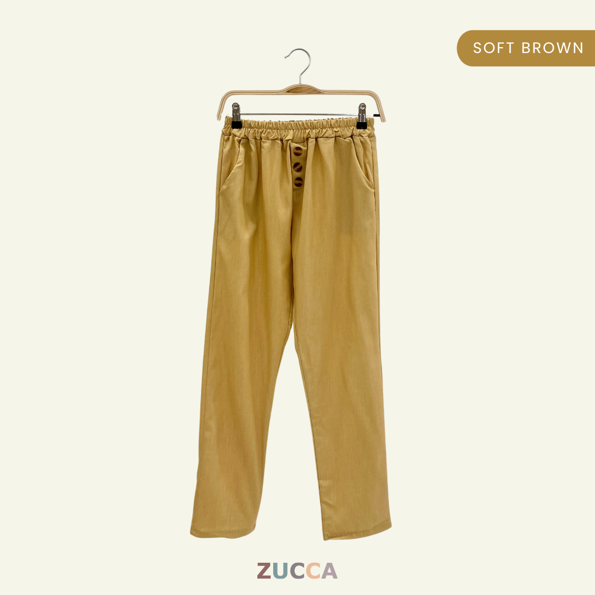 ZUCCA CARLOS BUTTON STRAIGHT PANTS KOREAN STYLE - DM025