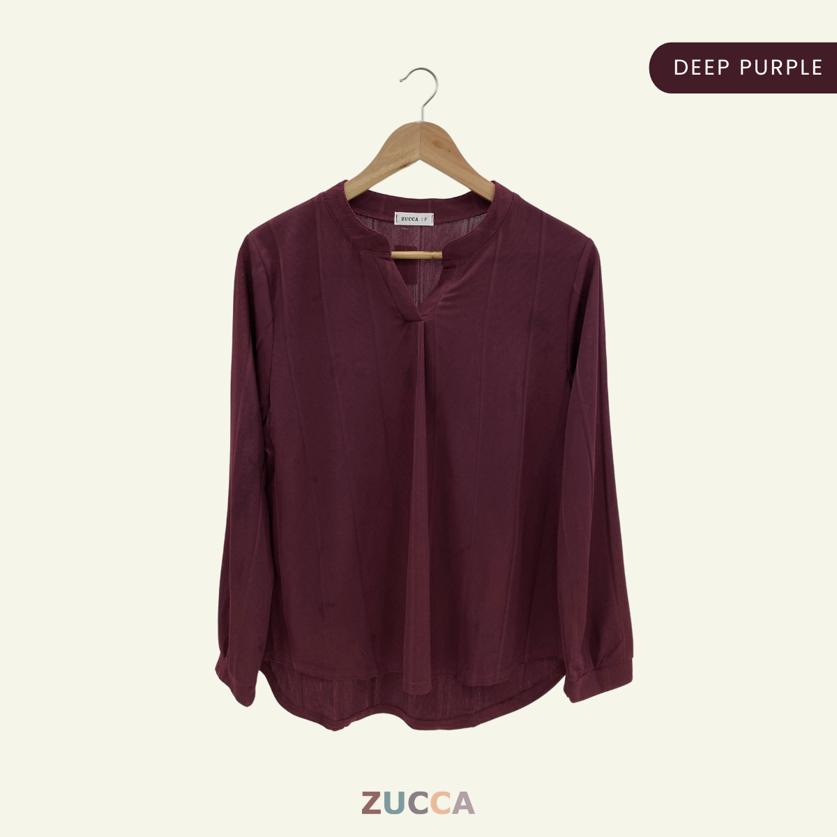 ZUCCA ALITA PLAIN WOMEN BLOUSE - DM065 KEMEJA WANITA OFFICEWEAR KOREAN STYLE