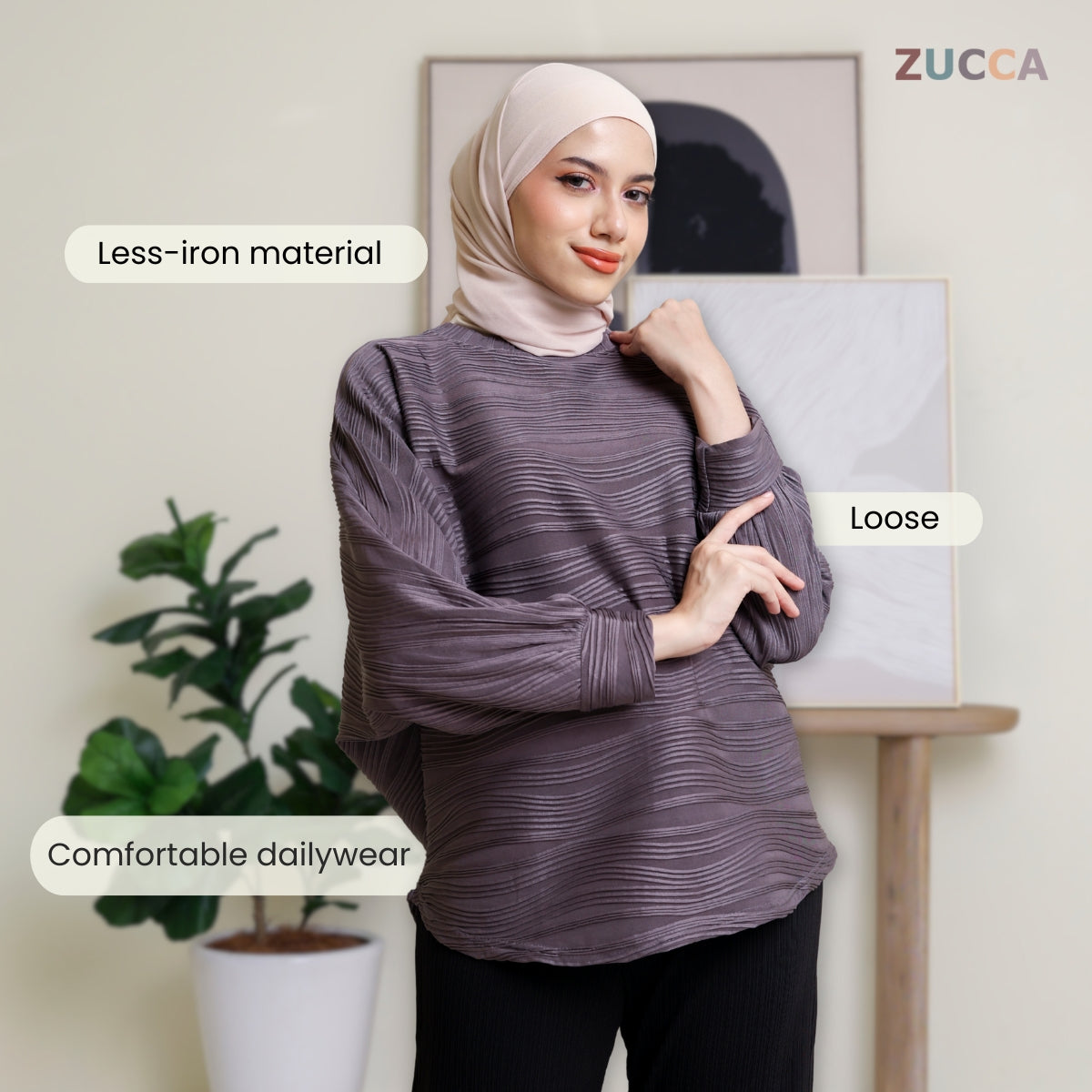 ZUCCA FARISA KEMEJA CORAK BERJALUR - DM089