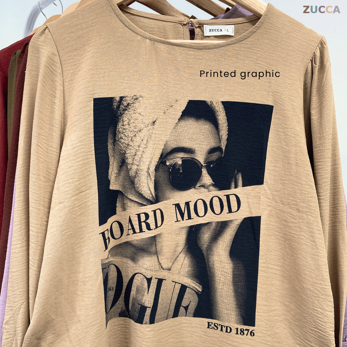 ZUCCA NAYANA BLOUS WANITA COTTON CEY BERCETAK - DM110