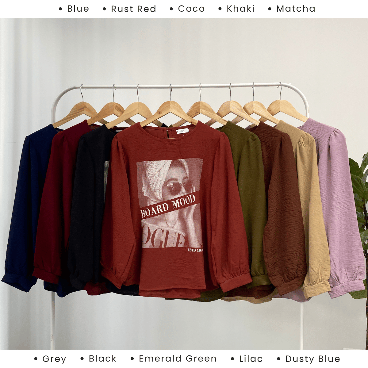 ZUCCA NAYANA BLOUS WANITA COTTON CEY BERCETAK - DM110