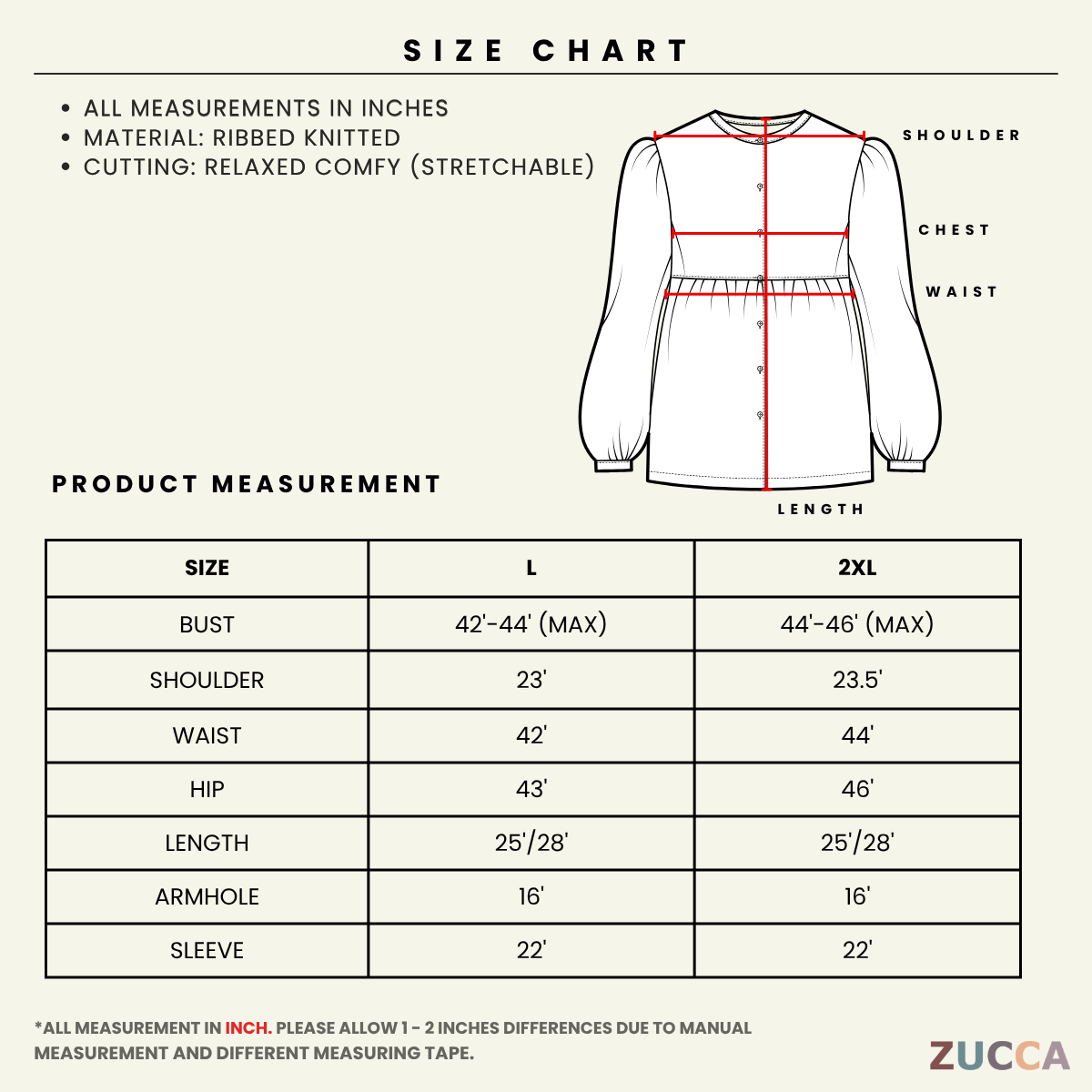 ZUCCA JESSICA COTTON KNIT SEJUK BLOUSE - DM116
