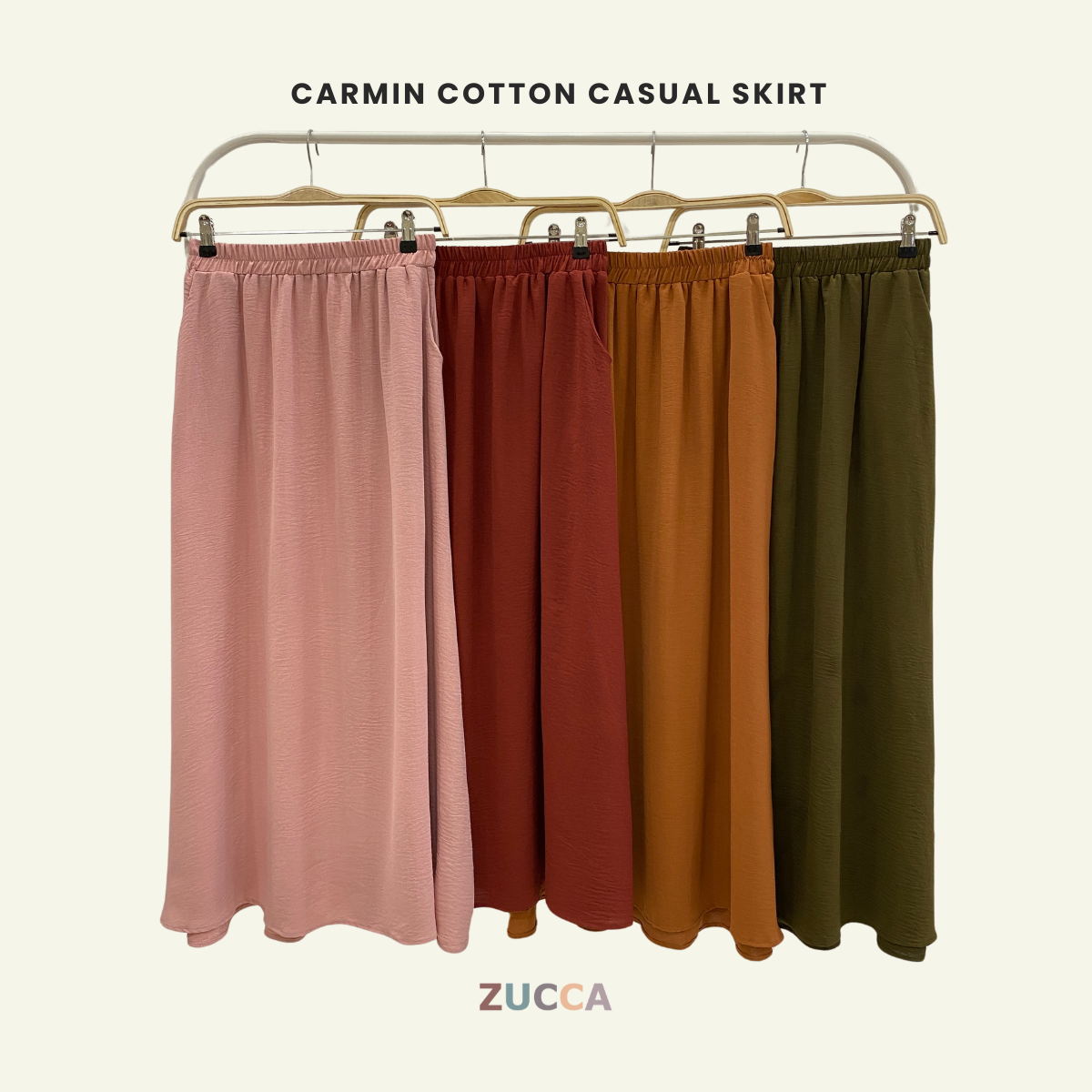 ZUCCA CARMIN SKIRT KASUAL KAPAS - DM135