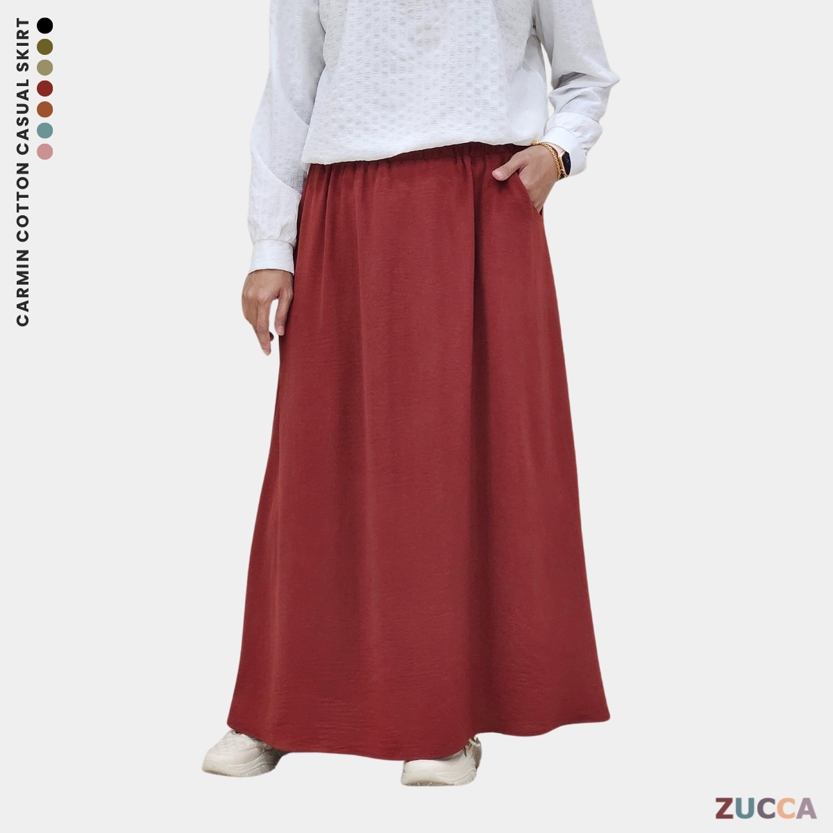 ZUCCA CARMIN SKIRT KASUAL KAPAS - DM135