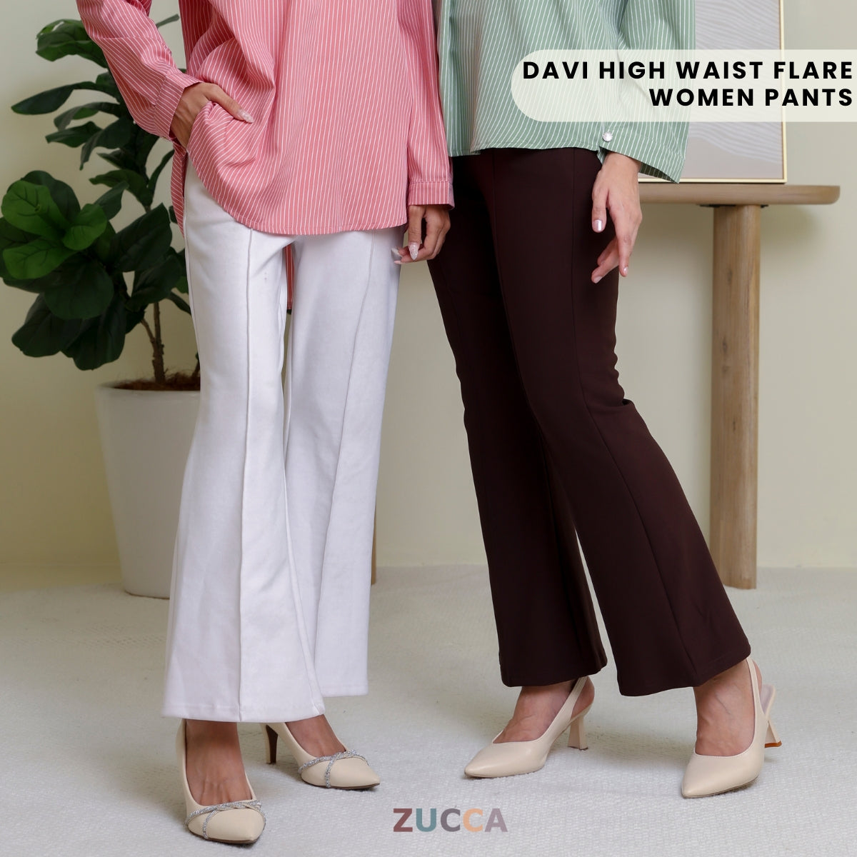 Davi High Waist Flare Women Pants - DM170