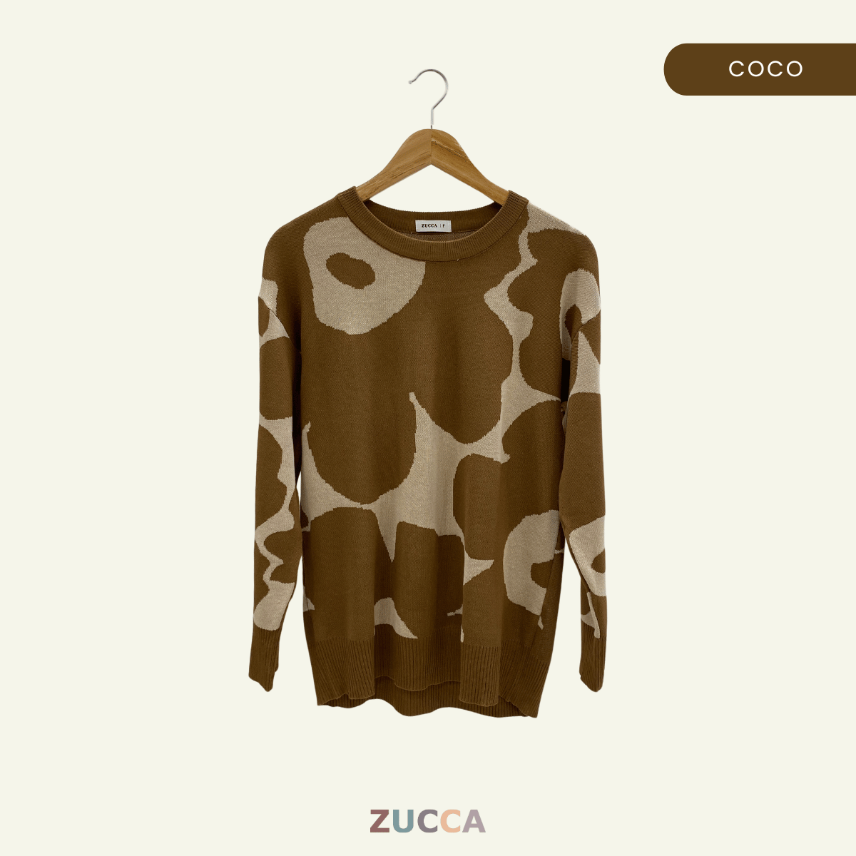 ZUCCA FAUZIAH FLORAL PRINT KNIT SHIRT - DM191 KOREAN STYLE