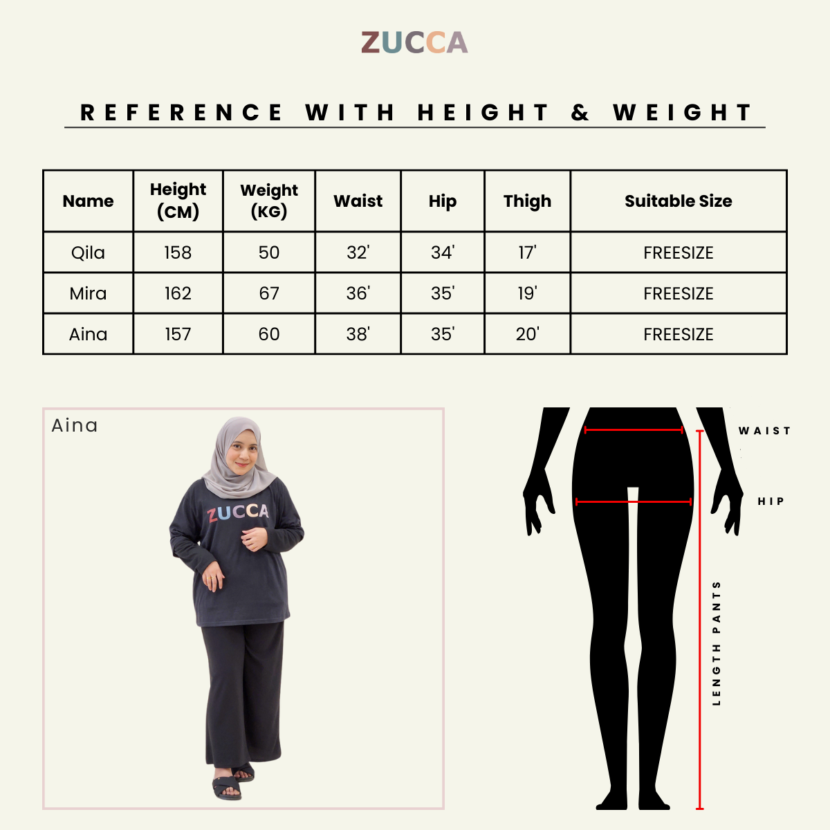 ZUCCA ZURIN SELUAR LEBAR RAJUT KAPAS - DM194