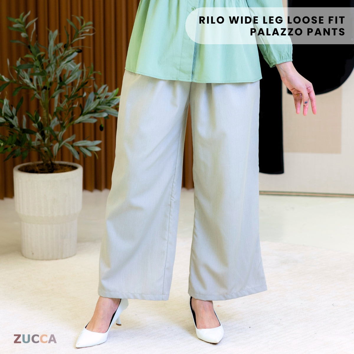 Rilo Wide Leg Loose Fit Palazzo Pants - DM210