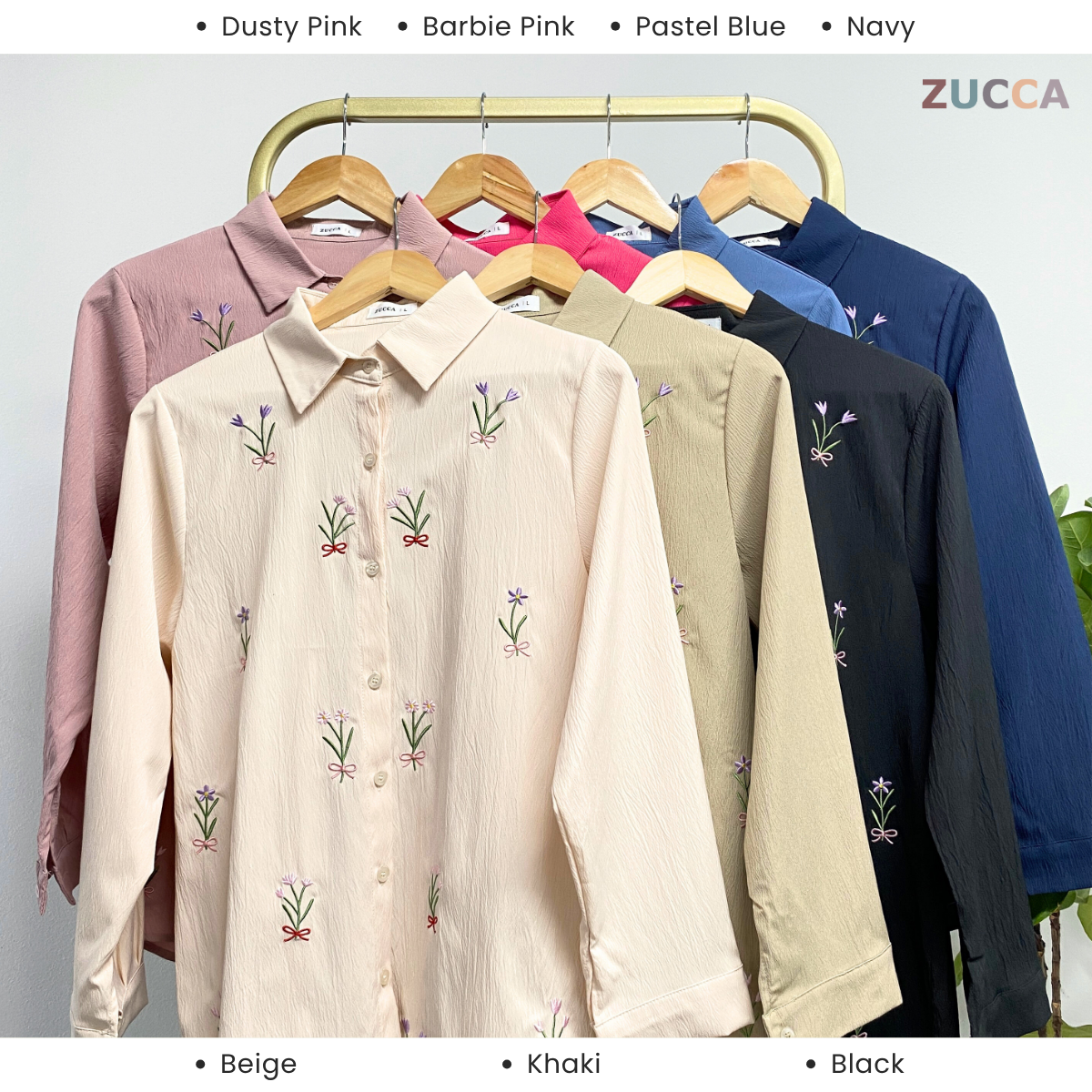 ZUCCA ALYANI BLAUS WANITA SULAMAN BUNGA - DM243 BAJU WANITA