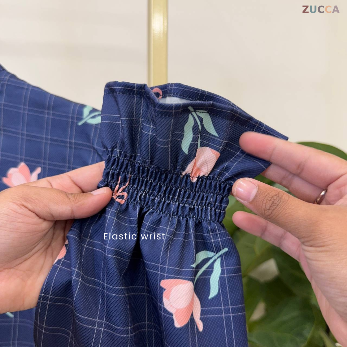 ZUCCA NIKITA BLOUSE LEHER REBEN BERCORAK FLORAL GAYA KOREA - DM248