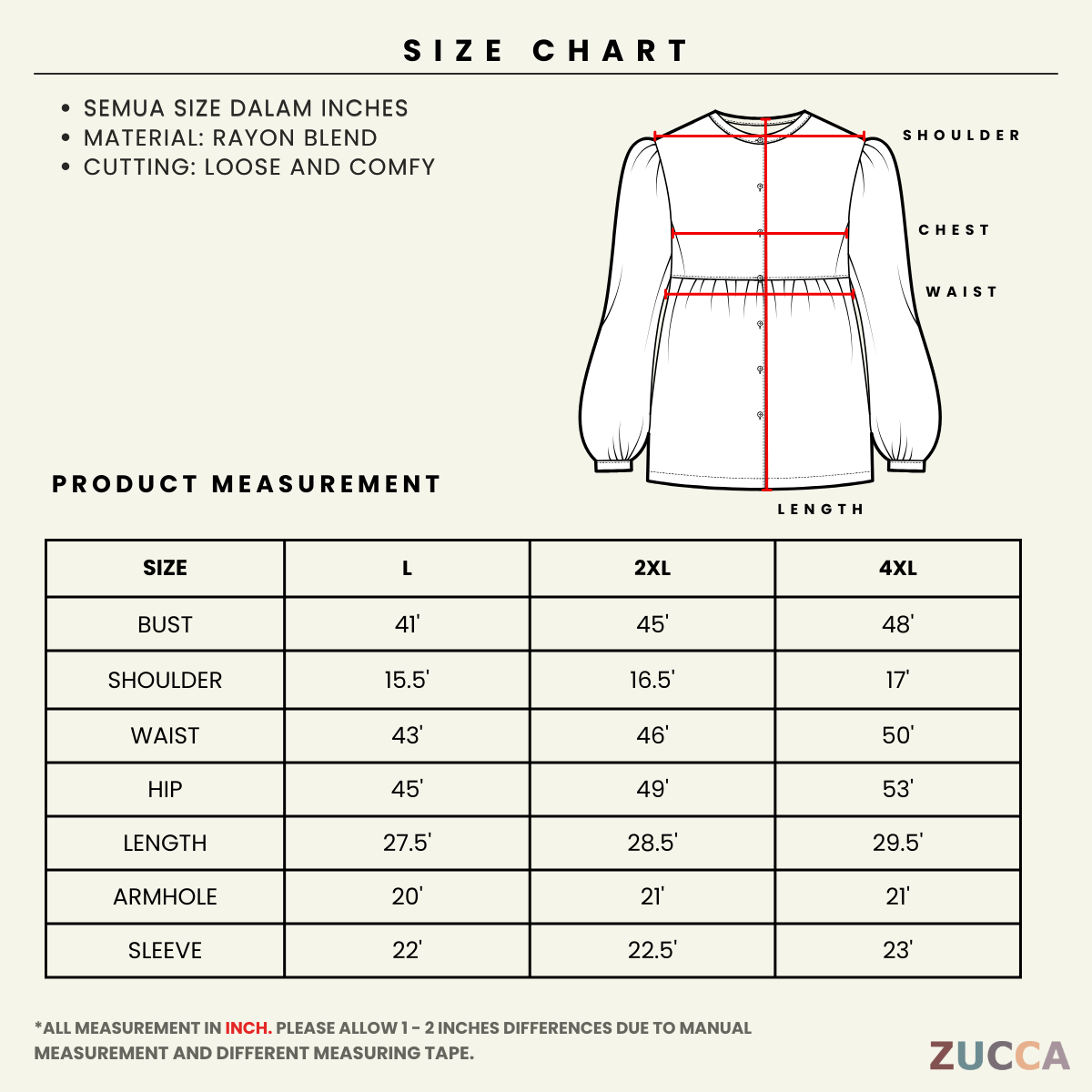 ZUCCA SHIMA RUFFLE NECK PLAIN BLOUSE - DM250