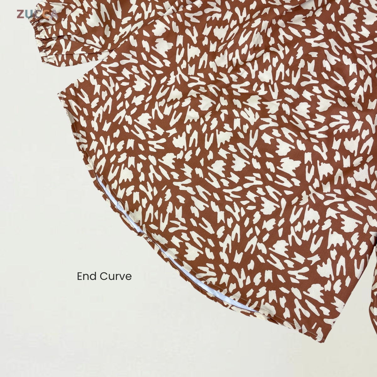 ZUCCA SHIMA RUFFLE NECK LEOPARD KASUAL WOMEN BLOUSE - DM250