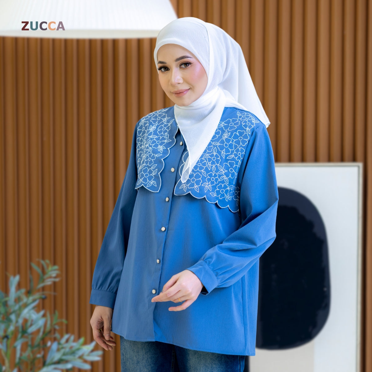 ZUCCA MAIZA CAPE CHEST BLOUSE DENGAN SULAMAN - DM252