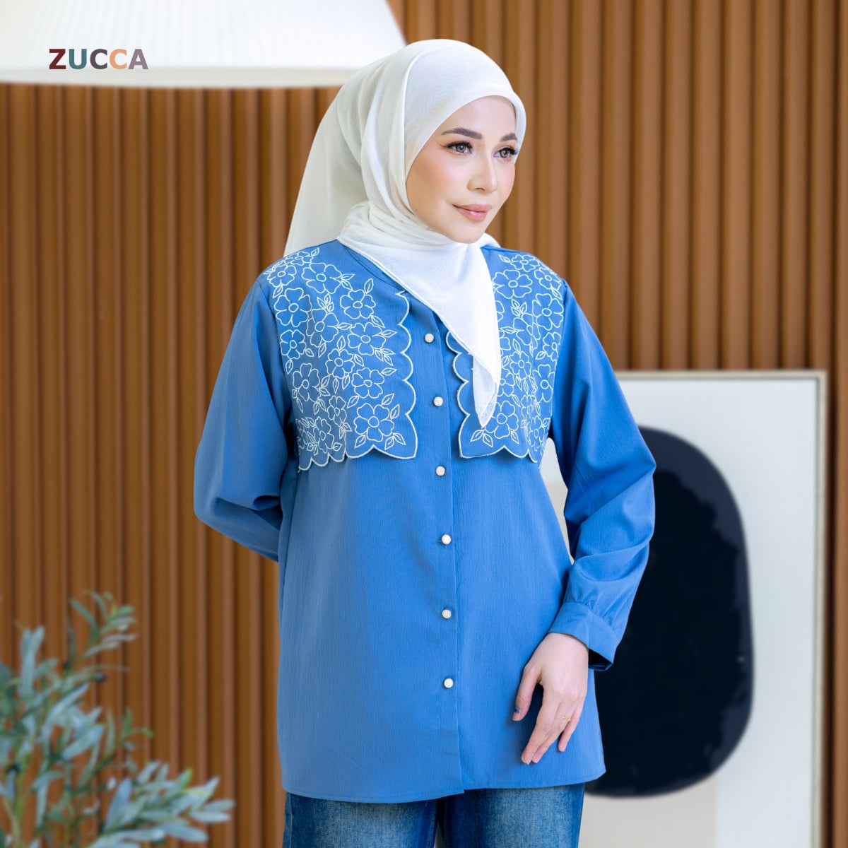 ZUCCA MAIZA CAPE CHEST BLOUSE DENGAN SULAMAN - DM252