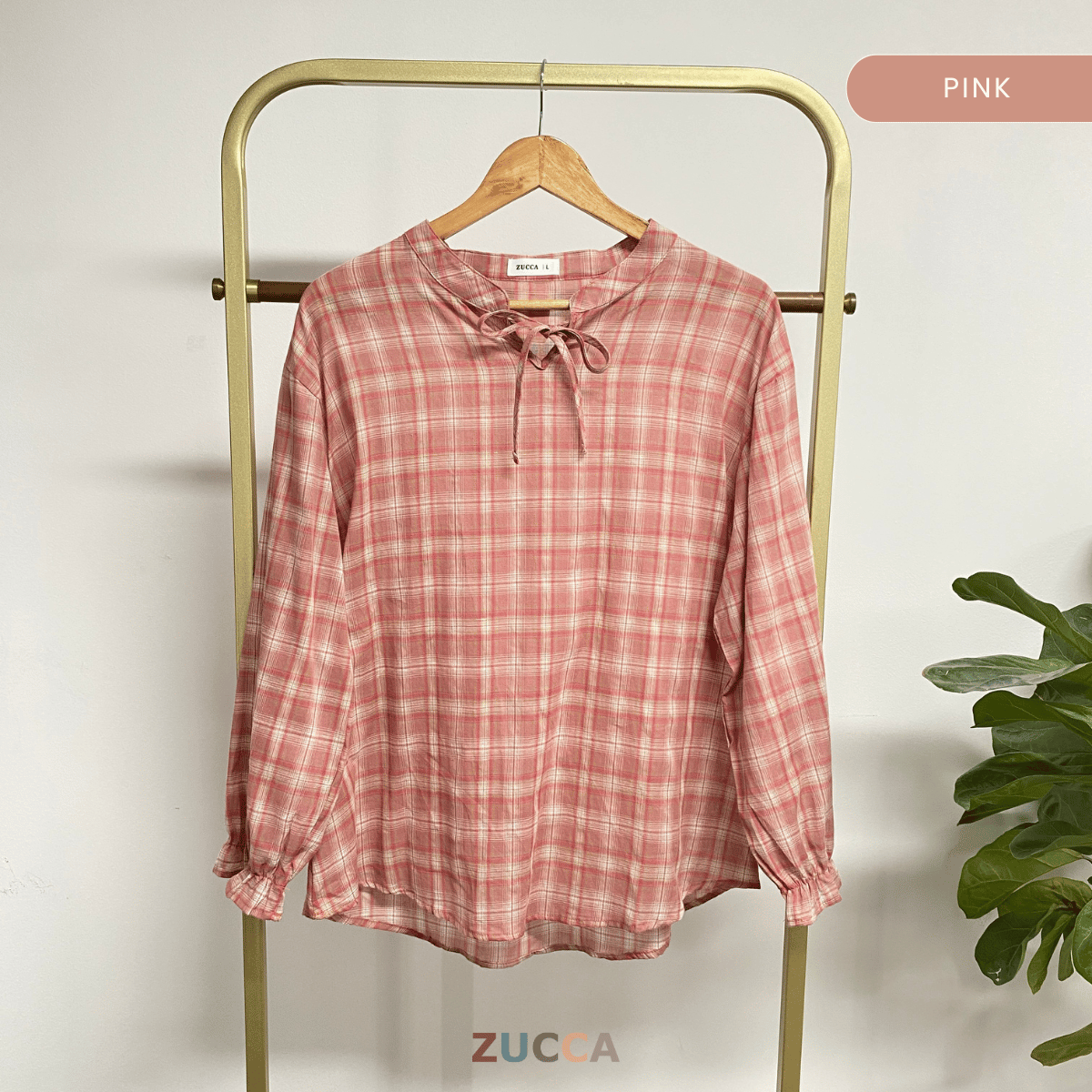 ZUCCA HANIE CASUAL CHECKERED BLOUSE - DM253 Shirts