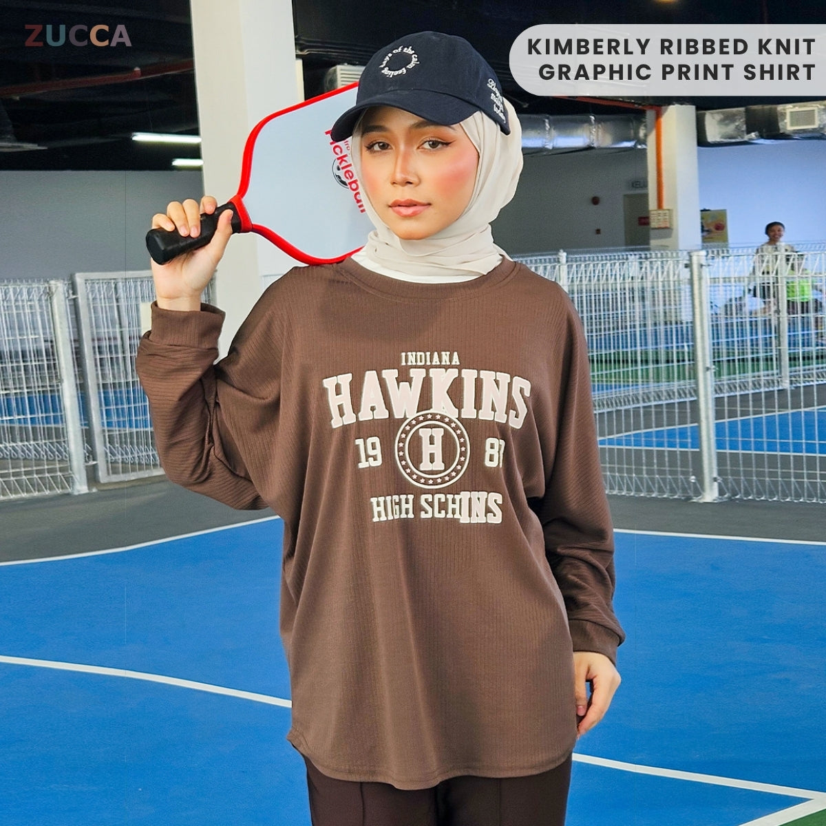 ZUCCA KIMBERLY BAJU WANITA GRAFIK KNIT - DM258