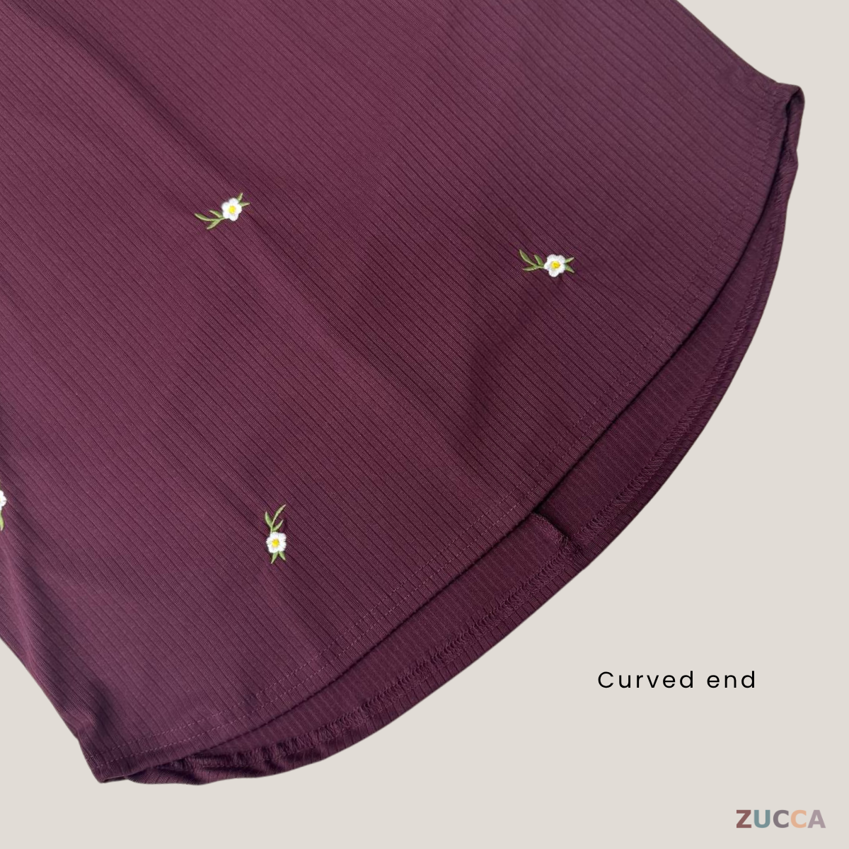 ZUCCA SIENA EMBROIDERY FLORAL WOMEN BLOUSE - DM259 RIB KNIT
