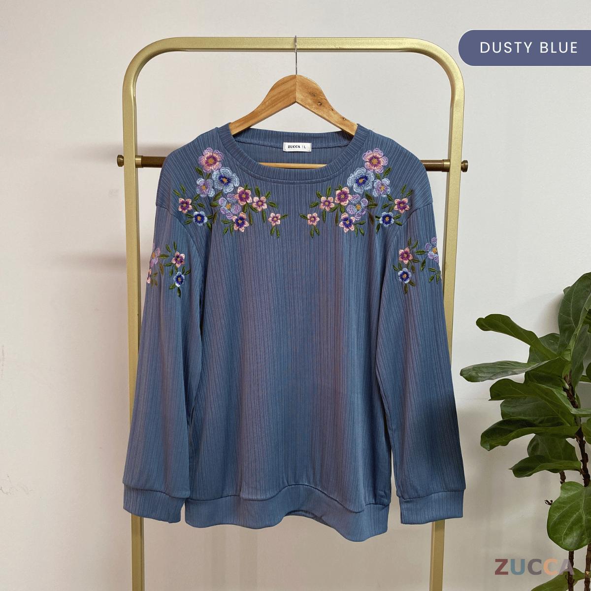 ZUCCA FIONA PULLOVER KASUAL EMBROIDERY-DM263