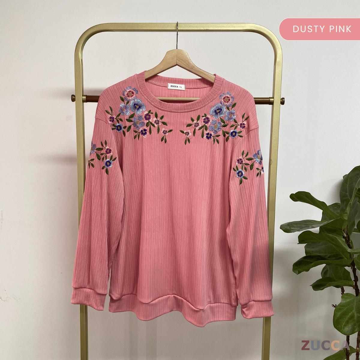 ZUCCA FIONA PULLOVER KASUAL EMBROIDERY-DM263