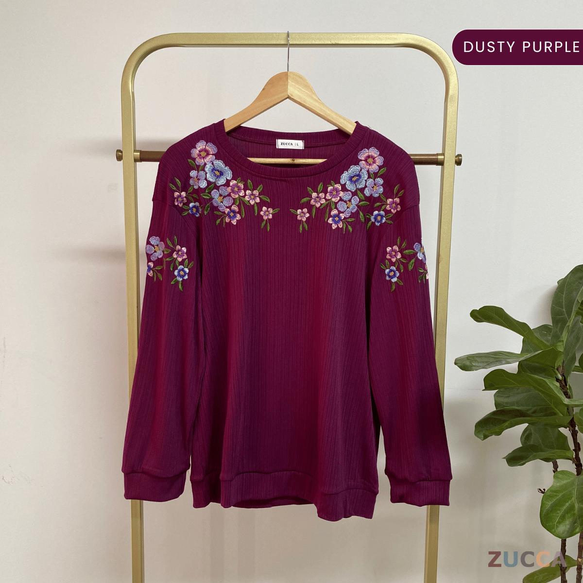 ZUCCA FIONA PULLOVER KASUAL EMBROIDERY-DM263