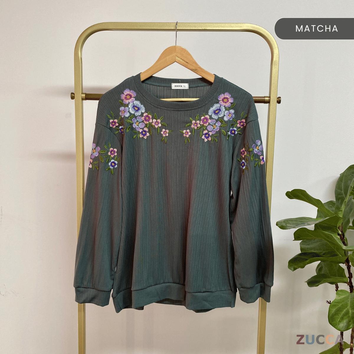 ZUCCA FIONA PULLOVER KASUAL EMBROIDERY-DM263