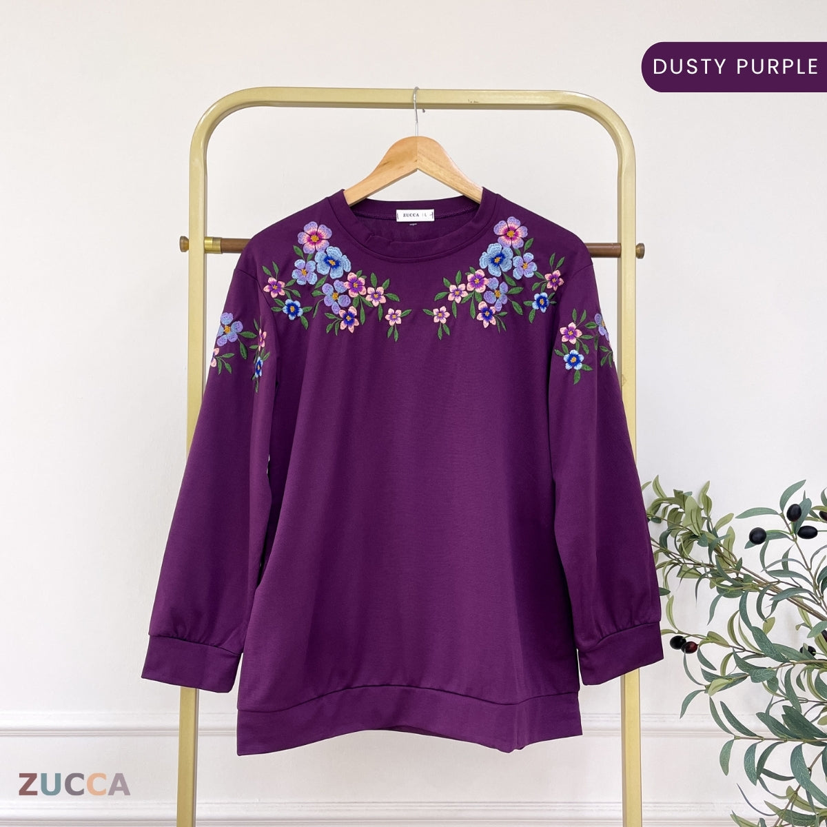 ZUCCA FIONA PULLOVER KASUAL EMBROIDERY-DM263