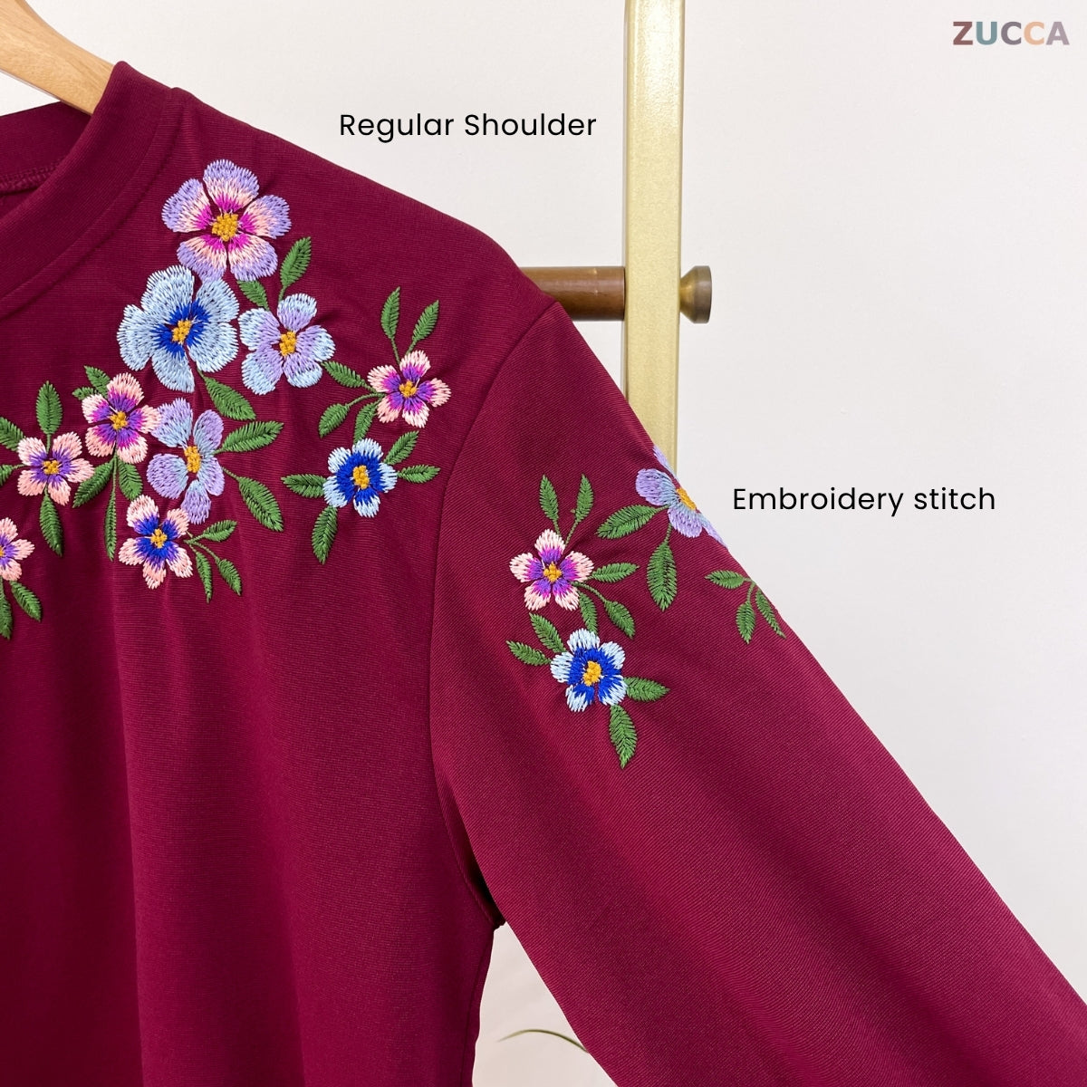 ZUCCA FIONA PULLOVER KASUAL EMBROIDERY-DM263