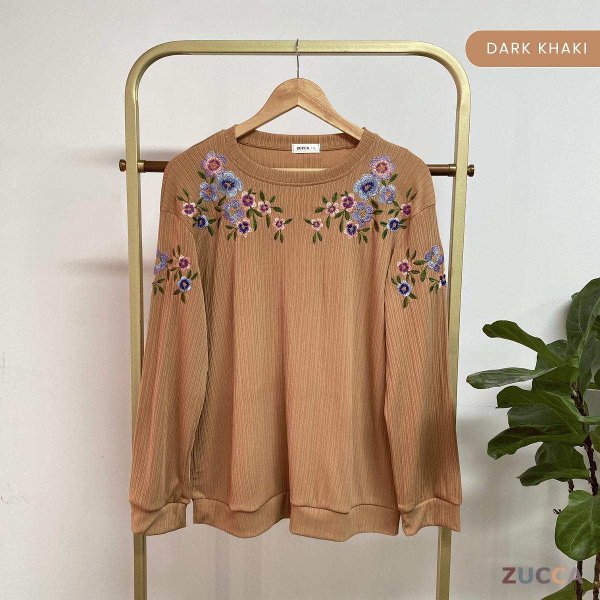 ZUCCA FIONA PULLOVER KASUAL EMBROIDERY-DM263