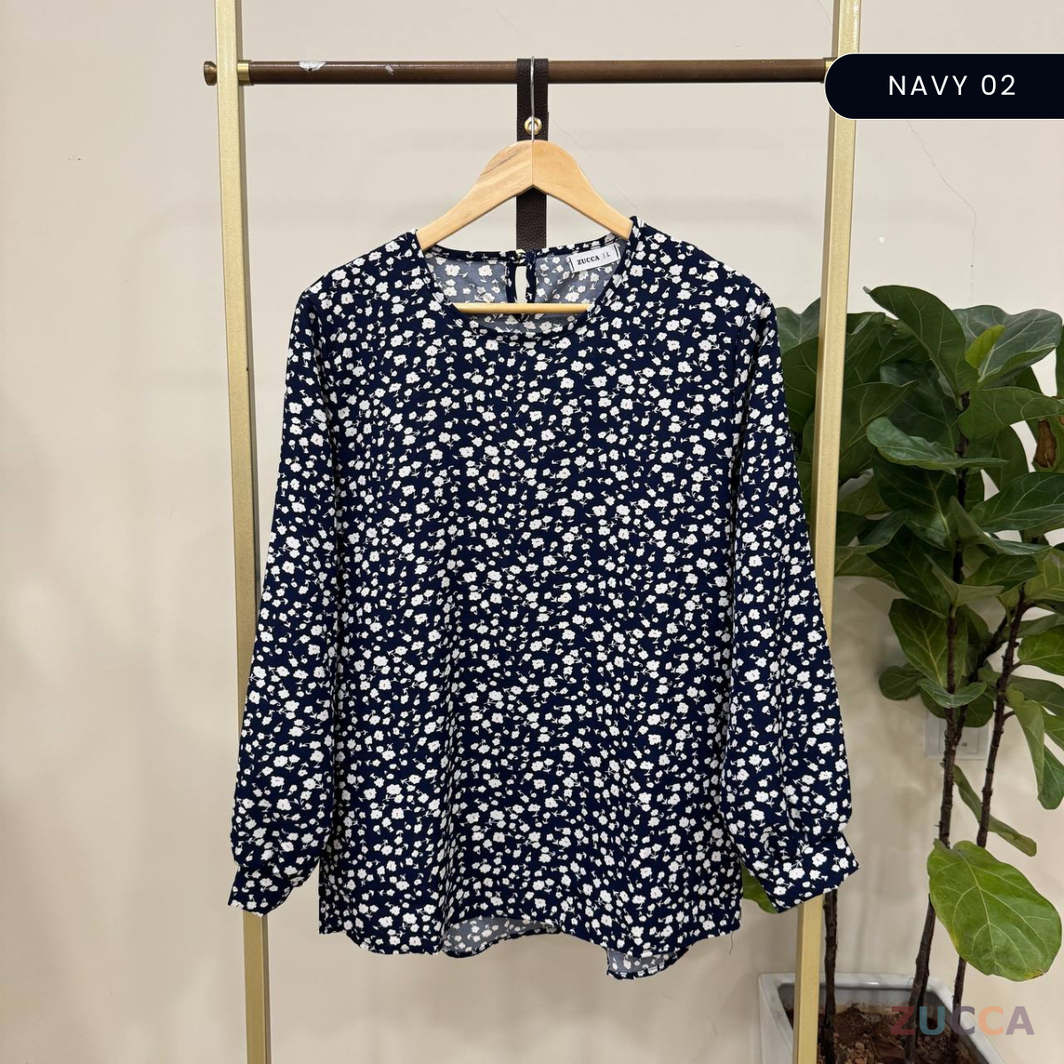 ZUCCA TISHA BLOUS WANITA BERCORAK BUNGA - DM267