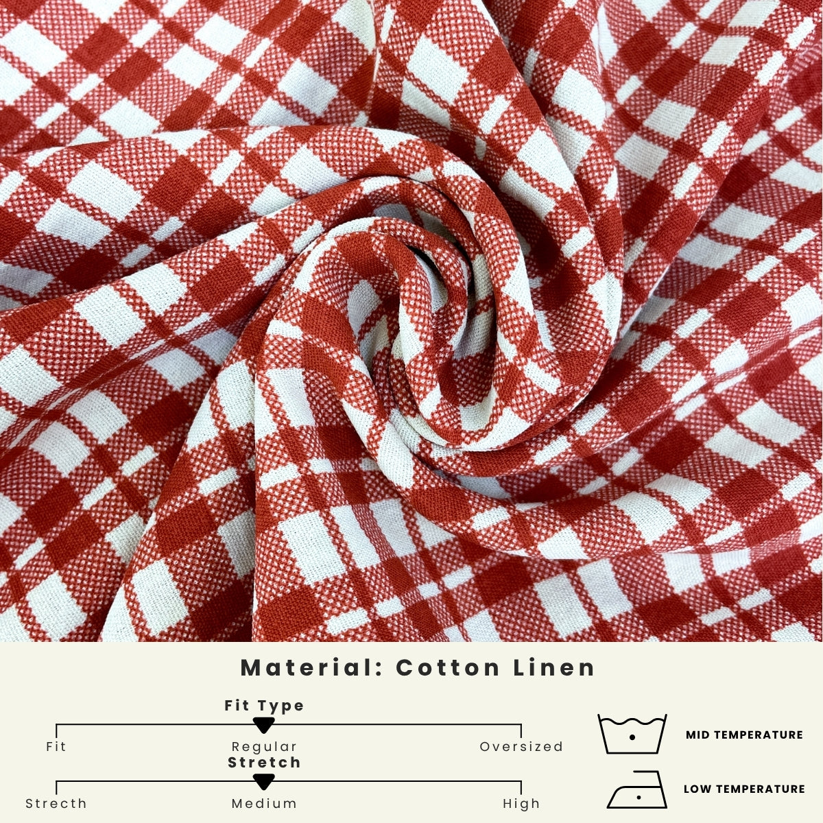 ZUCCA TISHA BLOUS WANITA BERKOTAK LENGAN PANJANG - DM267