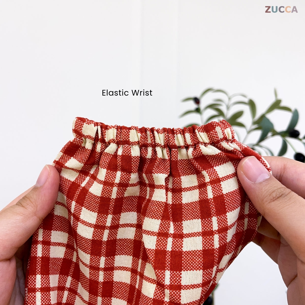 ZUCCA TISHA BLOUS WANITA BERKOTAK LENGAN PANJANG - DM267