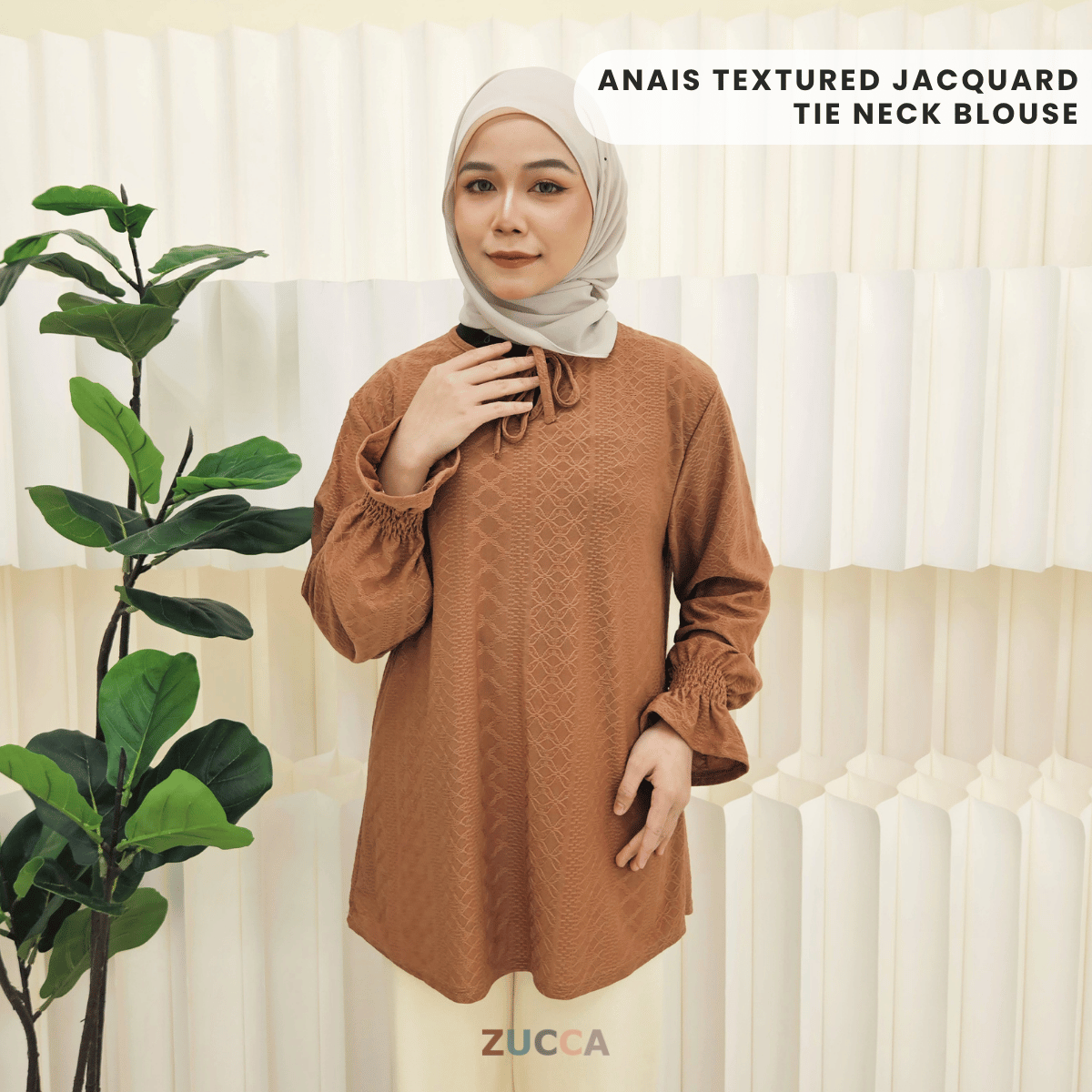 ZUCCA ANAIS BLOUS JACQUARD BERTEKSTUR - DM271