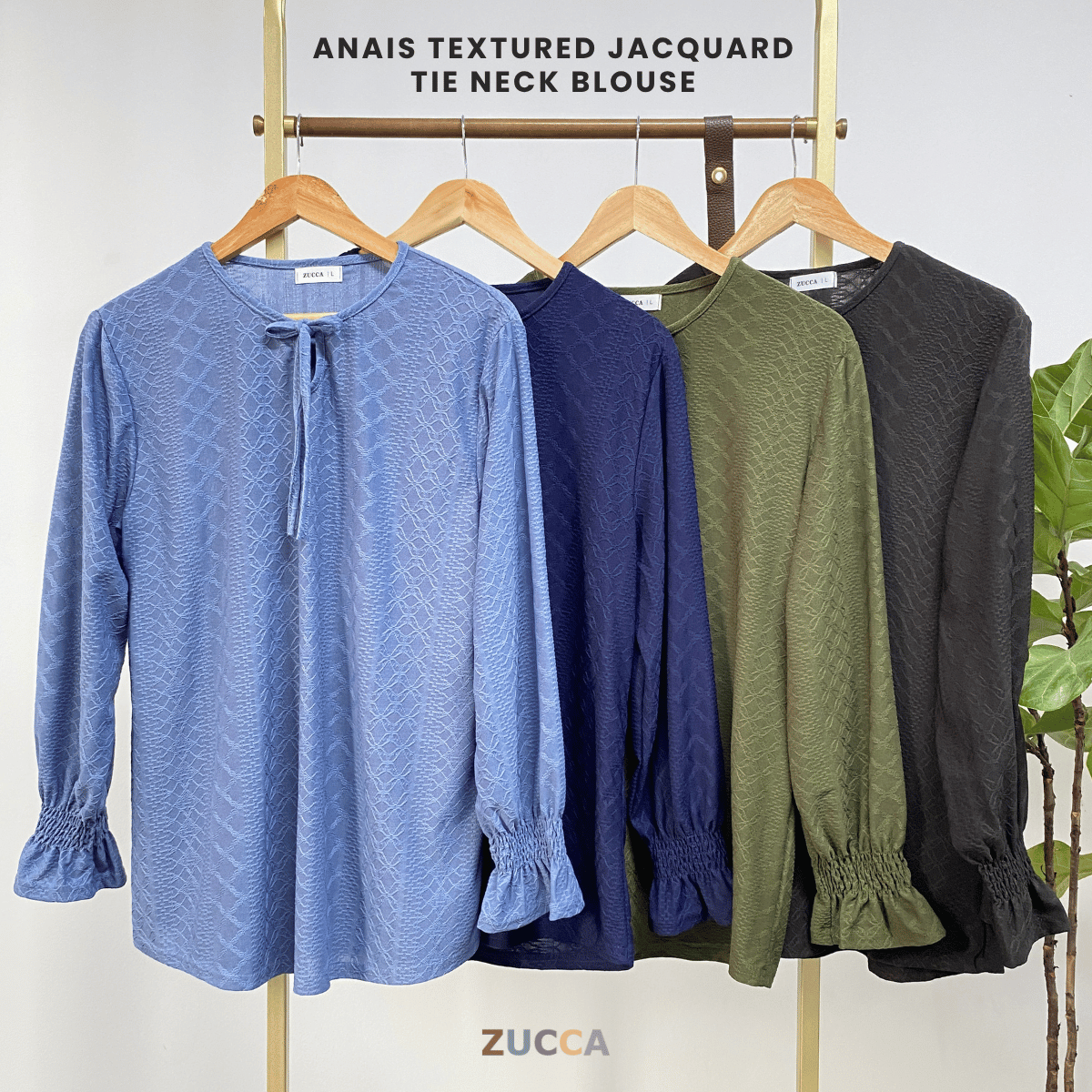 ZUCCA ANAIS BLOUS JACQUARD BERTEKSTUR - DM271