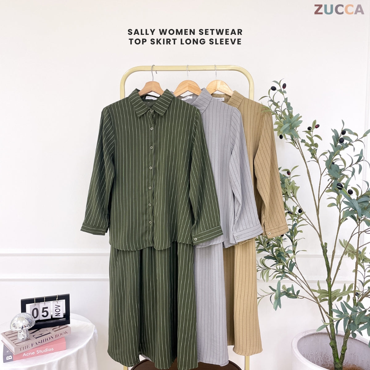 ZUCCA SALLY WOMEN SETWEAR TOP SKIRT LONG SLEEVE - DM280
