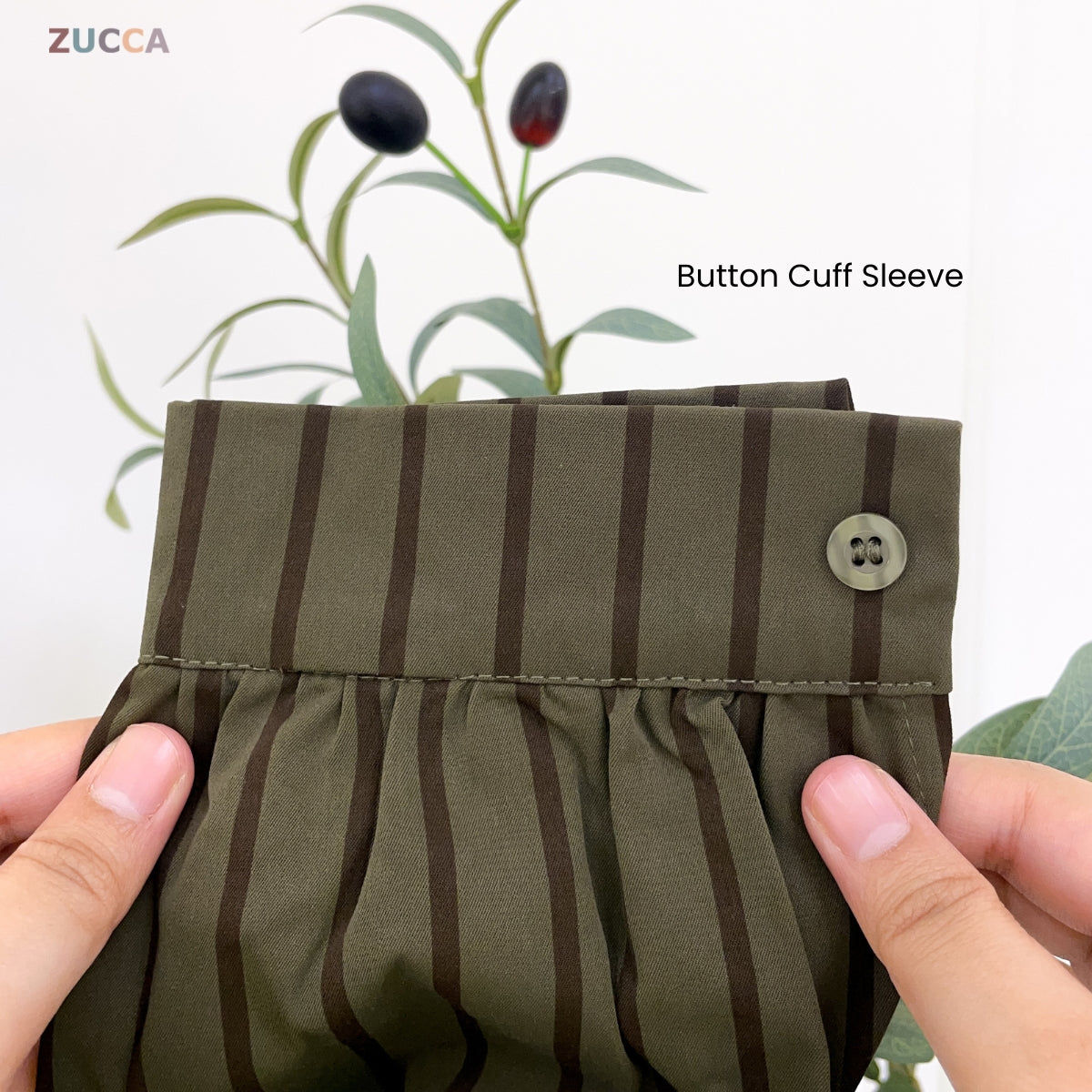 ZUCCA DALILI STRIPE FULL BUTTON BLOUSE COMFY - DM281 KOREAN STYLE Baju Cotton