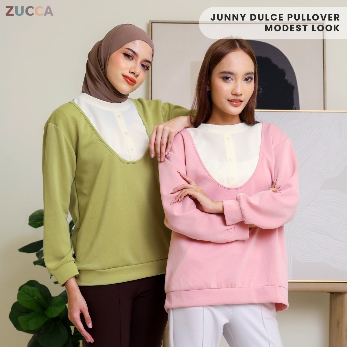 ZUCCA JUNNY DOLCE PULLOVER MODEST LOOK - DM286