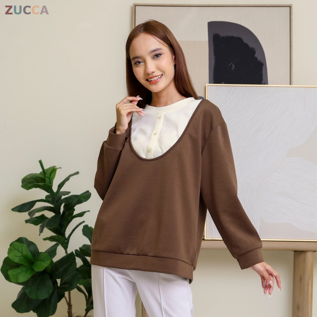 ZUCCA JUNNY DOLCE PULLOVER MODEST LOOK - DM286