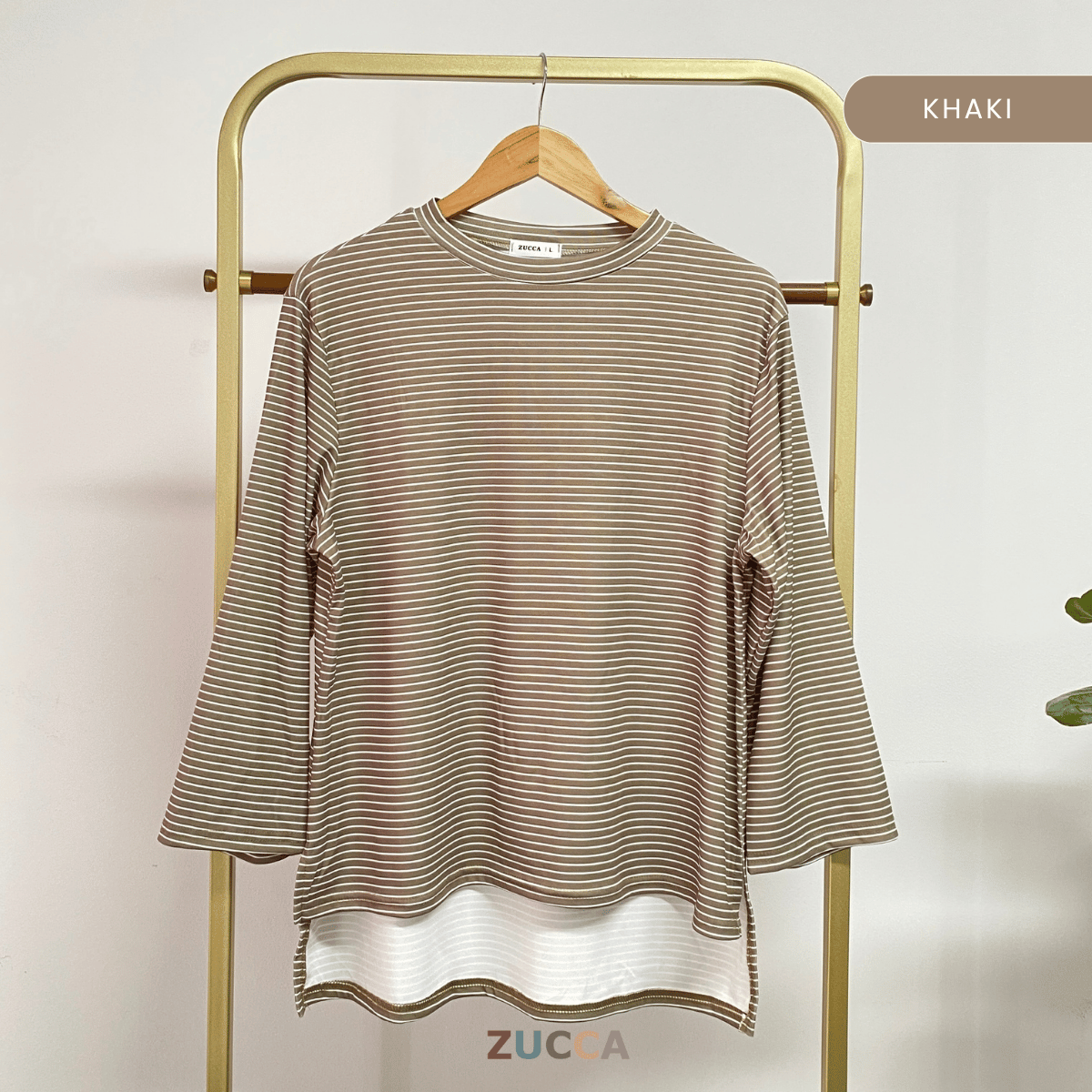 ZUCCA NAOMI PRINTED STRIPE BLOUSE - DM292 BAJU WANITA