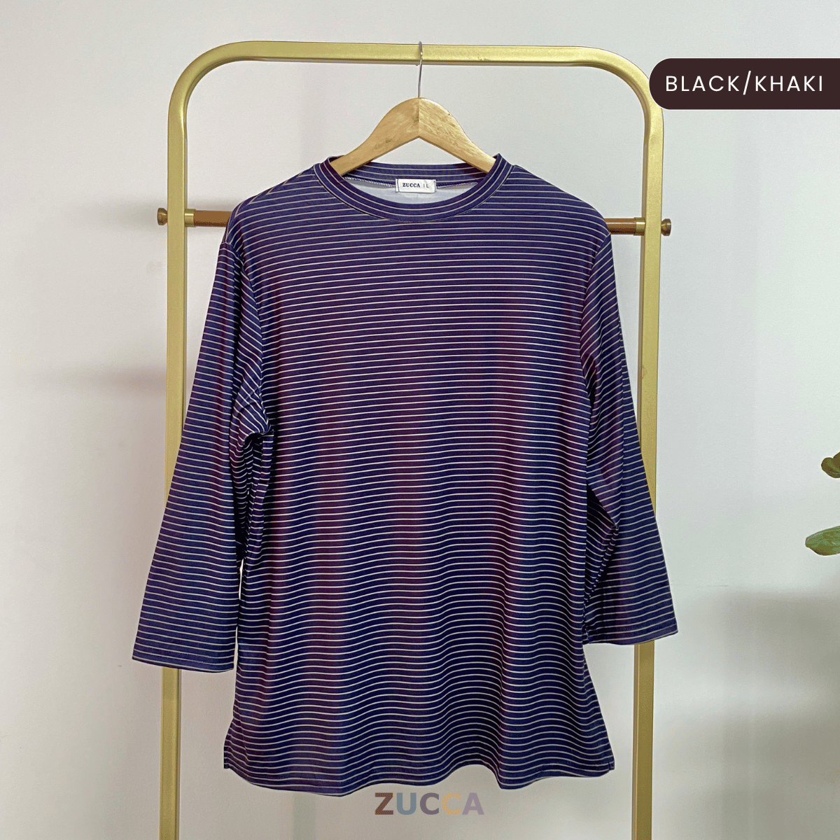 ZUCCA NAOMI PRINTED STRIPE BLOUSE - DM292 BAJU WANITA