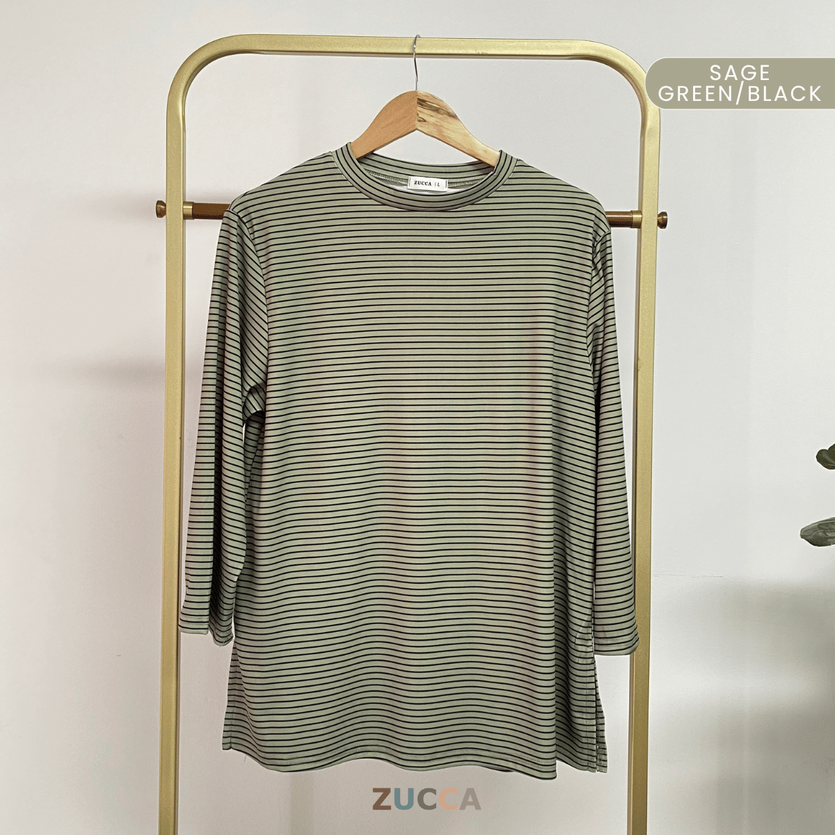 ZUCCA NAOMI PRINTED STRIPE BLOUSE - DM292 BAJU WANITA